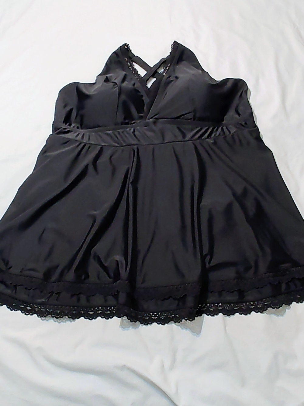 Torrid Wire Free Mid Lace Trimmed Swim Dress - Picture 2 of 7